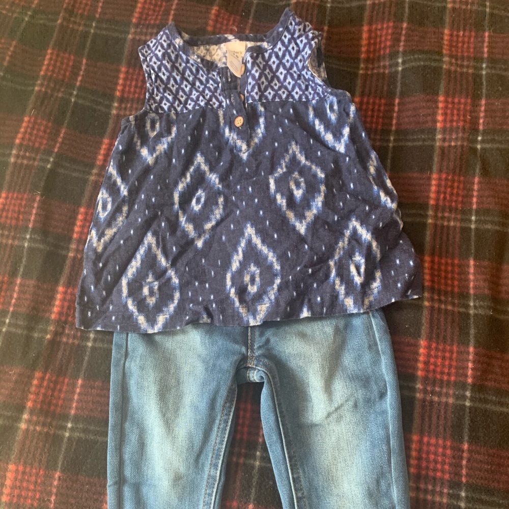 Size 18 M cat and jack pants, Carter’s shirt